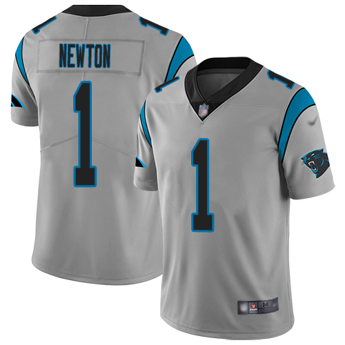 Carolina Panthers Limited Silver Youth Cam Newton Jersey NFL Football #1 Inverted Legend->women nfl jersey->Women Jersey